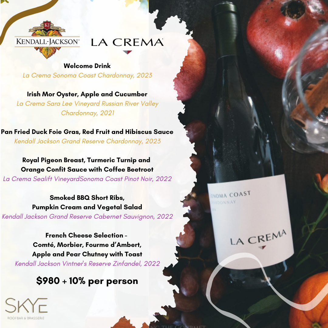 (5-Mar-2026) Jackson Family Wine Dinner with Master Sommelier Pierre-Marie Pattieu - Summergate