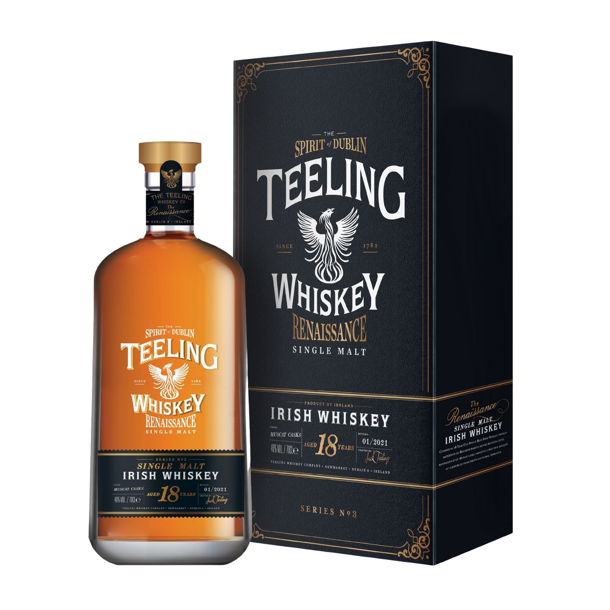 Teeling Renaissance Series No.3 18 Year Old Single Malt Irish Whiskey [Muscat Cask Finish] (700ml)